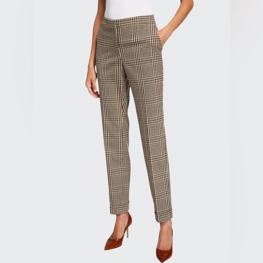 LAFAYETTE 148 NEW YORK Clinton Heritage Plaid Cuffed Pants